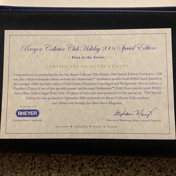 Breyer Collector club holiday 2004 special edition first in the series - Picture 4 of 7